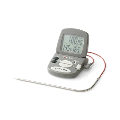 Oven Thermometer, With Meat Probe & Timer, Digital, Magnetic, 2  AAA