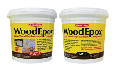 Abatron WE2GKR WoodEpox Epoxy Wood Filler, White, 2-Gallons