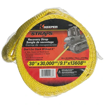 Vehicle Recovery Strap, 6 In. x 30 Ft.