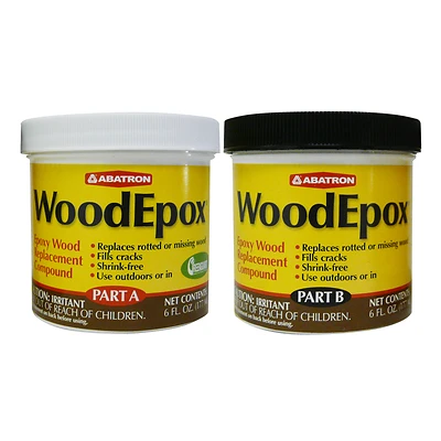 Abatron WEAB6OR WoodEpox Epoxy Wood Filler, 12 Oz