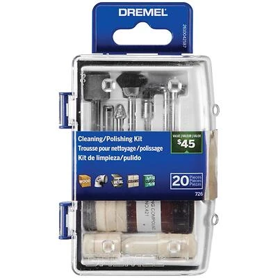 Dremel 726-01 Cleaning/Polishing Rotary Tool Accessory Kit, 20-Piece