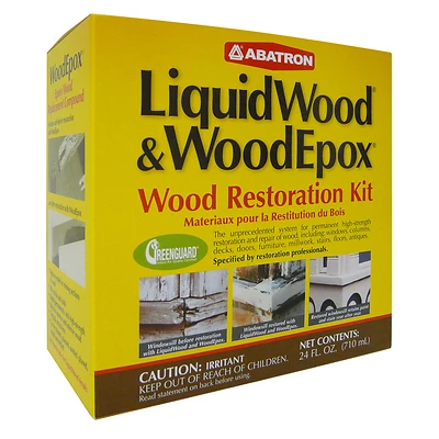 Abatron WRK60R Wood Restoration Kit, Epoxy & Filler, 24 Oz