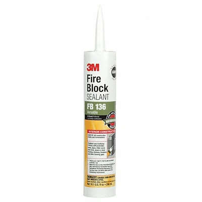3M FB 136 Fire Block Sealant, Gray, 10.1 oz.