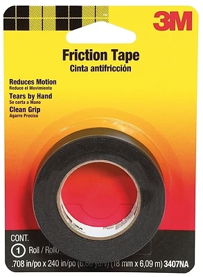 Scotch 3407NA Friction Tape, Medium-Grade, 0.75 In. x 20 Ft.