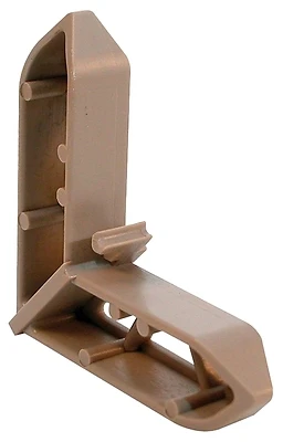 Screen Frame Corner, Champagne Tan Plastic, 3/4 x 7/16 In., 20-Pk.