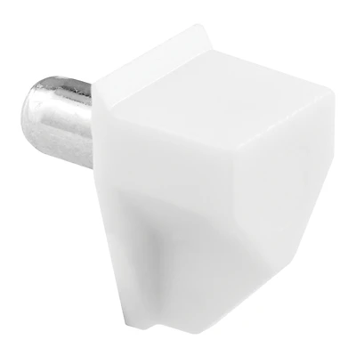 Prime Line U 10161 Shelf Support Pegs, White Plastic, 5 mm, 8-Pack