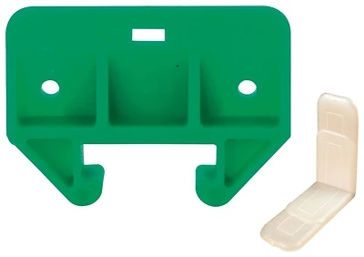 Drawer Track Guide Kit, Green Plastic, For 1-1/8 x 9/32 In. Track, 2-Pk.