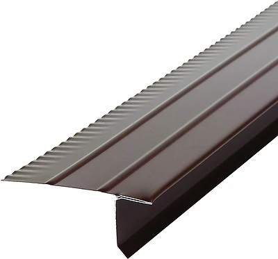 Roof Drip Edge, Brown Aluminum, 10-Ft.
