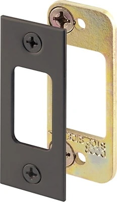 Defender Security E 2482 Deadbolt Strike Plate, Bronze, Steel, 2-3/4 In.