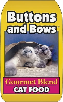 Buttons And Bows 10226 Cat Food, Chicken, Turkey, Salmon & Ocean Fish Flavor, 18 Lb Bag