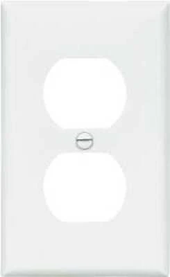 Eaton 5132W Nylon Duplex Wall Plate, White, 1-Gang
