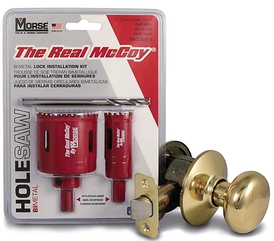 Hole Saw Installation Kit Mhsalkit1 For Wood And Metal Doors, 5-piece Set