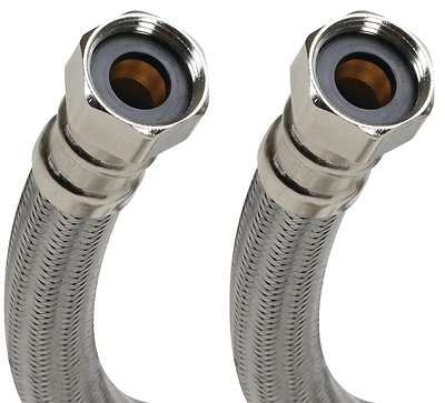 Fluidmaster B1H18 Water Heater Connector, 3/4 In. FIP, 18 In., Stainless Steel