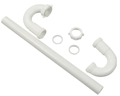 51665 Universal S-trap 1-1/4 Inch White With Nuts And Washers