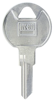 Hy-Ko 11010TM8 Key Blank, Brass, Nickel-Plated, Trimark TM8, Pack of 10