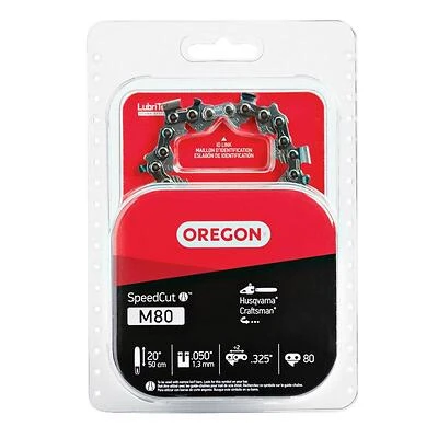 Oregon M80 SpeedCut Chainsaw Chain, 20 In., 80 Links, 0.050 In. Gauge