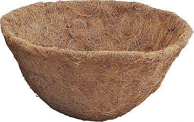 Landscapers Select T51451A-3L Planter Liner, 12 in Dia, 6-1/2 in H, Round, Coconut Fiber, Brown