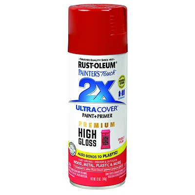 Rust-Oleum 331174 Painter's Touch 2X Ultra Cover High-Gloss Prickly Pear Spray Paint, 12 Oz