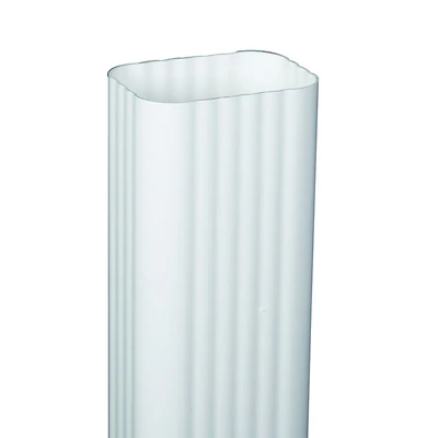 Amerimax M0793 White Vinyl Downspout, 3 In. x 4 In. x 120 In.
