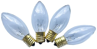 25 Pk Santas Forest C9 Replacement Bulb, 7w, Intermediate Base, Clear Light, Model 16591