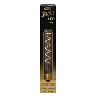 T10 E26 Led Bulb Amber 40w Equivalent Dimmable 200 Lumens 1 Pk