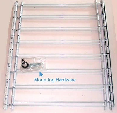 Knape & Vogt 1138 Window Guard, 30hx24-42w, Solid Steel, White, Pack Of 2