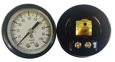 1307 Lead-free Pressure Gauge, 100 Psi, 2 In Dial, Steel Case