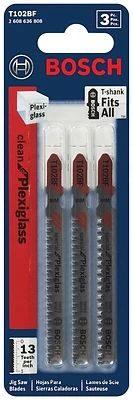 3-5/8 In. Bi-metal T-shank Jig Saw Blade 13 Tpi For Plexiglass 3 Pk