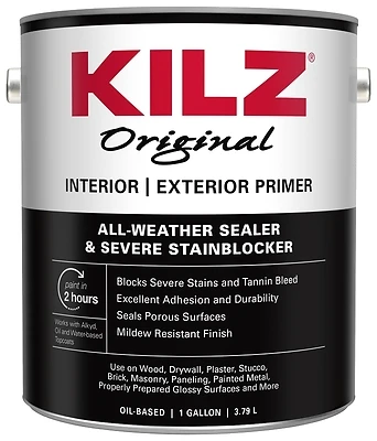 Kilz 10091 Original Oil-Based Alkyd Primer, White Flat, 1 Gallon