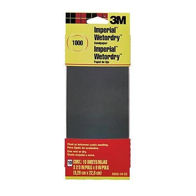 1000 Grit Wet & Dry Sandpaper, 3.66 In X 9 In, Ultra Fine Grade