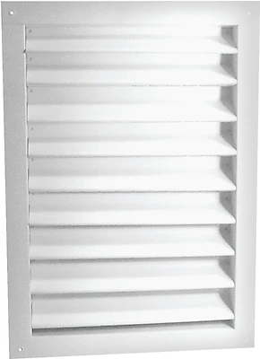 Master Flow DA1824W Aluminum Wall Louver, White, 26-3/8 x 20-1/2 In.