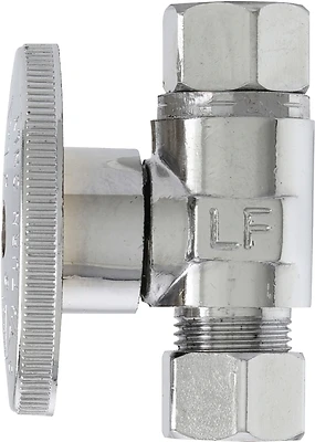 Plumb Pak PP2072LF Straight Stop Valve, Brass, 3/8 In Compression