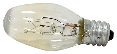 7w C7 Clear Incandescent Night Light Bulb, 120v, 3000 Hrs, Pack Of 12