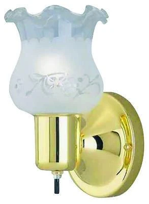 W22bb01-2349ecd3l Polished Brass 1-light Wall Fixture With On/off Switch