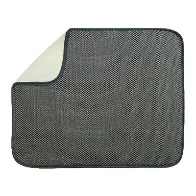 Idry 18 In. L X 16 In. W X 0.5 In. H Microfiber Drying Mat In Mocha