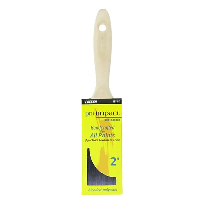 Linzer 1870-2 Flat Paint Brush, Nylon/Polyester Bristle, 2 In.