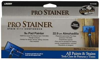 Linzer PD7110-9 Pad Painter Refill, 9 In., Swivel Handle