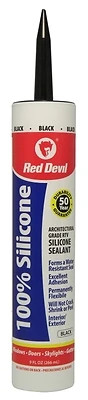 081660 100 Percent Silicone Sealant, Black, 10 Ounce Cartridge