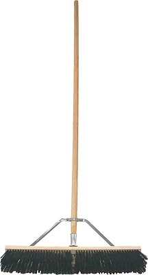 5027-4 Contractor Push Broom, 24 Inch Hardwood Handle, Polystyrene Bristles
