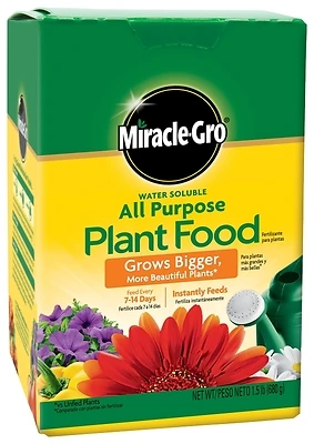 Miracle-Gro 100112 All Purpose Powder Plant Food, NPK 24-8-16, 1.5 Lb