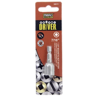 7/16 In. Drive X 1-3/4 In. L Chrome Vanadium Steel Magnetic Nut Setter