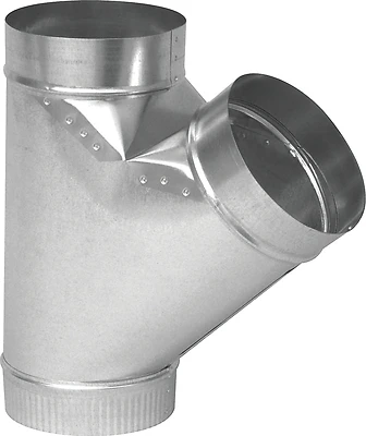 Galvanized Duct Wye 6 X 6 X 6 Inch 30 Gauge Model Gv0997