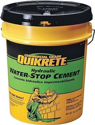 Quikrete 1126-50 Hydraulic Water Stop Cement, Gray, 50 Lb
