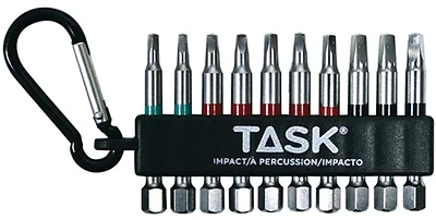Tools T67920 Impact Bit Mix-rob Clip Set, 10 Pieces With Carabiner Clip