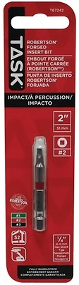 Tools T67242 2-inch Robertson Impact Driver Bit - Durable Steel Construction