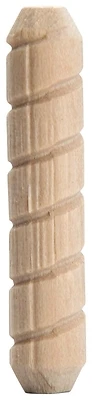 Waddell 778-CS Spiral Groove Dowel Pin, 1/2 In X 2 In, Hardwood