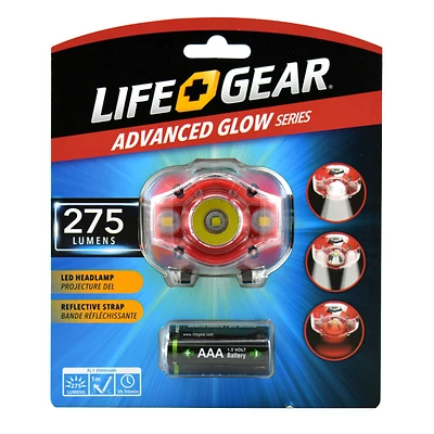 Advanced Glow 275 Lumen Led Headlamp With Elastic Band And Multi-mode Lighting