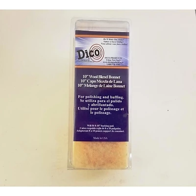 Dico 584-46900 Polishing Bonnet, 9-10 In Dia, Lambs Wool