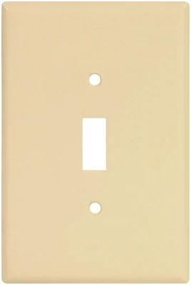 Eaton 2144V-BOX Jumbo Toggle Wall Plate, Ivory, 1-Gang