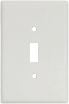 Eaton Cooper 2144W-BOX Jumbo Toggle Wall Plate, 1-Gang, White